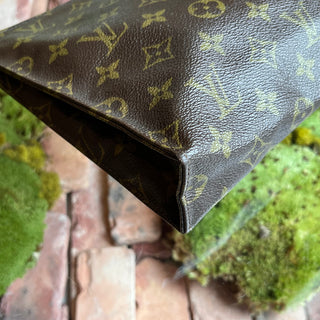LOUIS VUITTON Vintage Toiletry Pouch 26 Monogram Brown Canvas Pouch