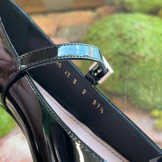 VALENTINO Black Patent Ballet Flats SZ37.5(7.5US)