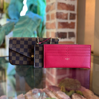 LOUIS VUITTON Felicie Pochette Damier Ebene Canvas Crossbody