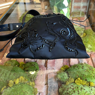 PRADA Beaded Nylon Crossbody Bag