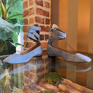 VALENTINO Blue Suede Ballet Flats SZ 39 (US 9)