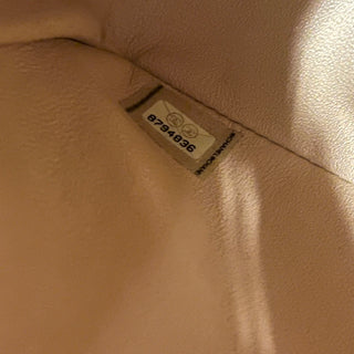 CHANEL Single Flap Whipstitch Beige Lambskin Shoulder Bag