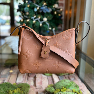 LOUIS VUITTON Carryall PM Cognac Empreinte Leather Hobo Bag