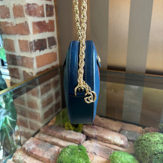 GUCCI Blue Round Crossbody