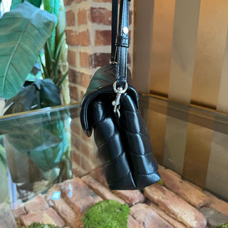 SAINT LAURENT Loulou Toy Quilted Black Calfskin Crossbody
