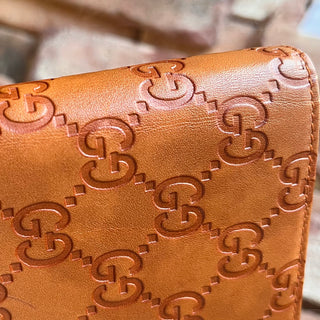 GUCCI Guccissima Small Brown Leather Agenda