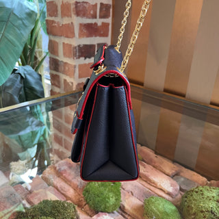 LOUIS VUITTON Navy Empreinte Vavin Marine Rouge Shoulder Bag