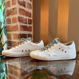 GOLDEN GOOSE Superstar Private Edt White/Pink Canvas Sneakers SZ 38 (US 8)