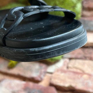HERMES Noir Extra Sandal SZ 39 (US 9)