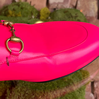 GUCCI Princetown Pink Calfskin Womens Slippers SZ36(6US)