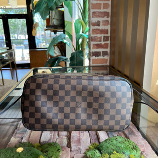 LOUIS VUITTON Neverfull MM Damier Ebene Brown Canvas Tote Bag