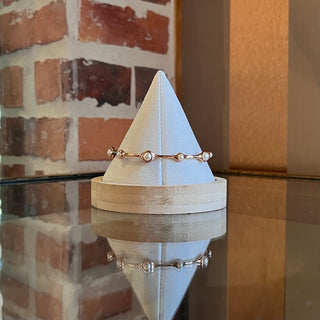 IPPOLITA Sterling Silver Rose Gold 10 Pearls Bangle