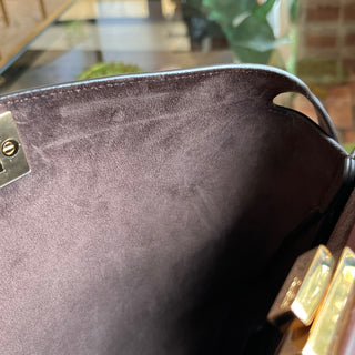 FENDI Peekaboo Iseeu Soft Large Dark Brown Leather Tote