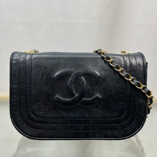 CHANEL Flap Bag Black Lambskin Vintage CC Stitch Mini Shoulder Bag