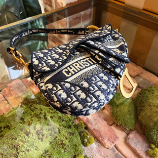 CHRISTIAN DIOR Saddle Dior Oblique Embroidery Shoulder Bag