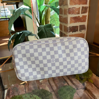 LOUIS VUITTON Neverfull MM Damier Azur Canvas Tote Bag