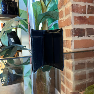 PRADA Black Nylon Fold Over Wallet