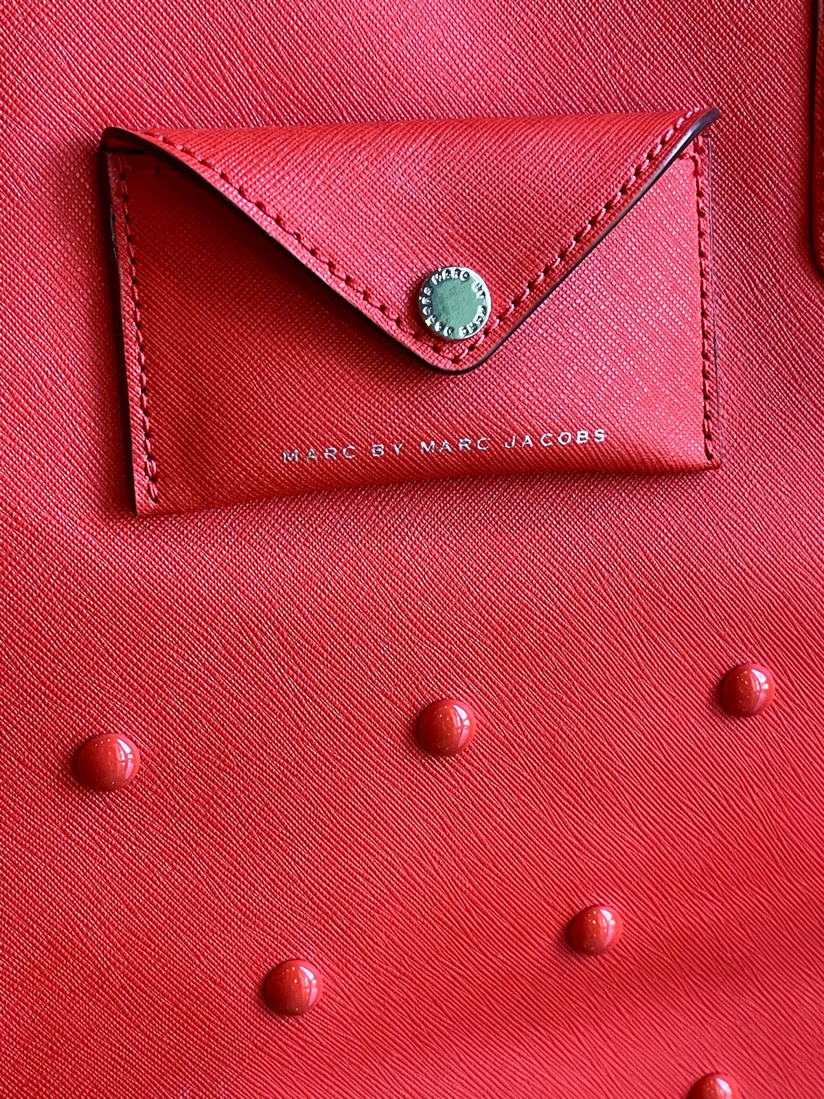 MARC BY MARC JACOBS Red Studded Tote
