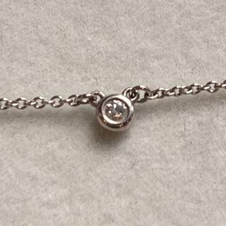 TIFFANY&CO Single Diamond Pendant Sterling Silver Necklace