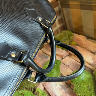 LOUIS VUITTON Speedy 30 Black Epi Leather Satchel Bag