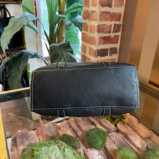 PRADA Vintage Vitello Daino Black Leather Shoulder Bag