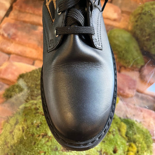 FENDI Black/Brown Zucca FF Combat Boots SZ 37.5 (US 7.5)