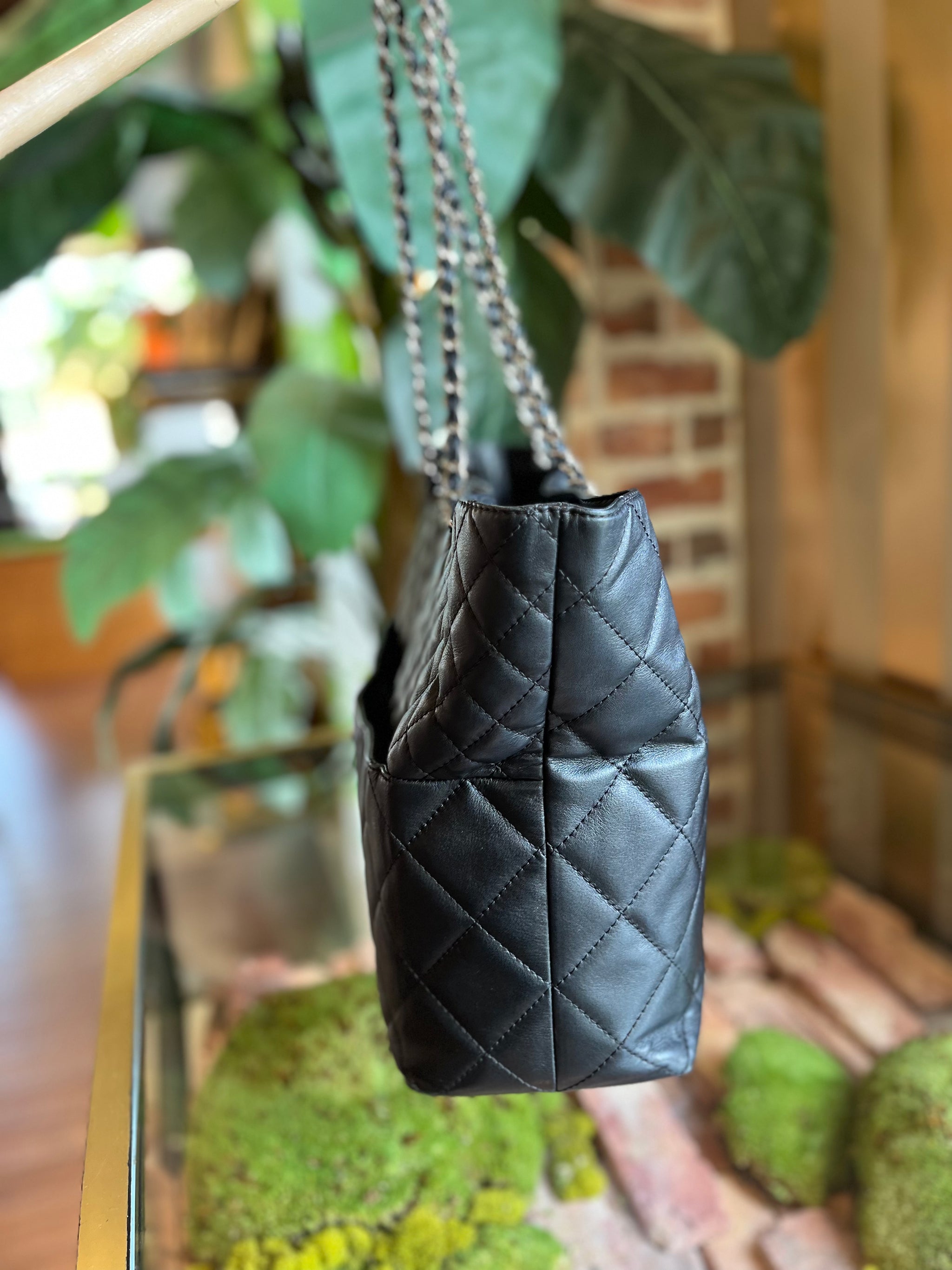chanel bag black tote handbag