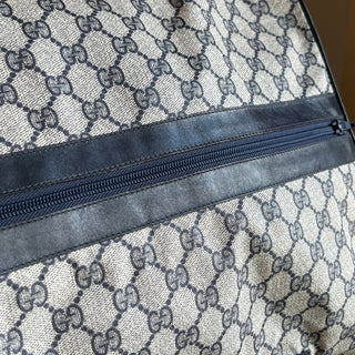 GUCCI Vintage Foldable Black GG Monogram Canvas Duffle Bag Pouch