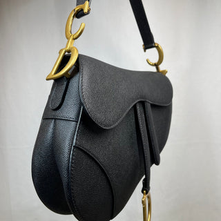 DIOR Leather Saddle Bag Black