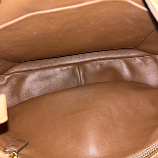 PRADA Daino Brown Daino Soft Leather Shoulder Bag