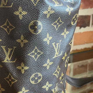 LOUIS VUITTON Montsouris GM Brown Monogram Canvas Drawstring Backpack