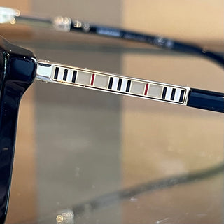 BURBERRY B4333-F Wide Black Acetate Cat Eye Sunglasses