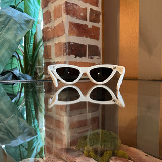 CELINE CL40019I 25N White Acetate Cat Eye Sunglasses