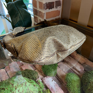 GUCCI Pelham Gold Leather Sudded Hobo Bag