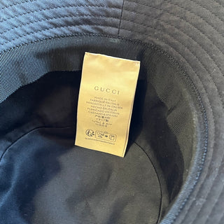 GUCCI Black Canvas Bucket Hat SZM