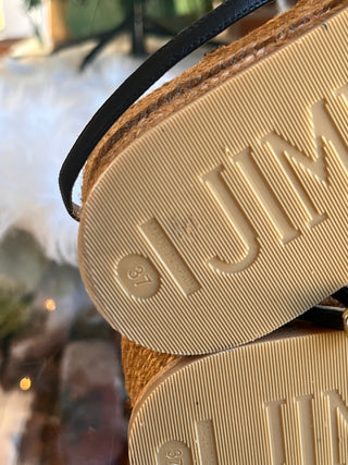 JIMMY CHOO Black Drive Strappy Espadrilles SZ 37