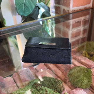 GUCCI Vintage Black Canvas Bifold Wallet