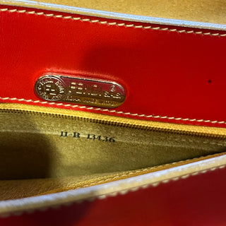 FENDI Red Leather Vintage Clutch