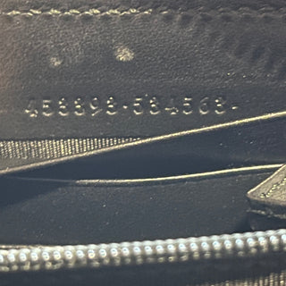 GUCCI Black Leather Debossed Jumbo GG Continental Wallet