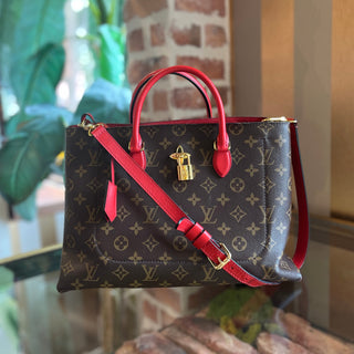 LOUIS VUITTON Flower Monogram Canvas Tote Bag