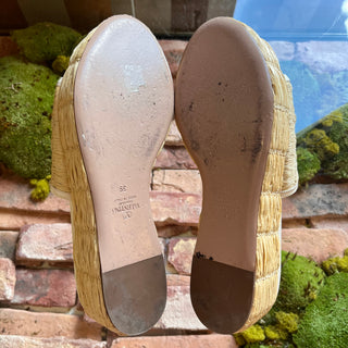 VALENTINO White Leather Espadrilles SZ 39 (US 9)