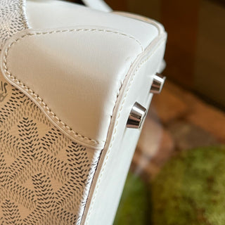 GOYARD Mini Vendome PM White Goyardine Top Handle Bag