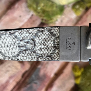 GUCCI Supreme Belt Black GG Canvas Reversible Belt 105/42(14US)