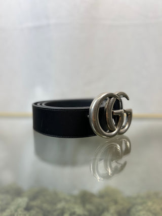 GUCCI Mens Apoon Black Leather Belt 100/40