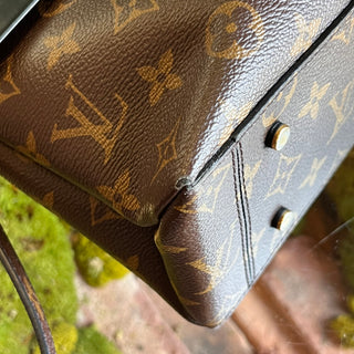 LOUIS VUITTON One Handle Noir Monogram Canvas Top Handle Bag
