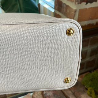 PRADA Double Medium Pink Saffiano Leather Tote