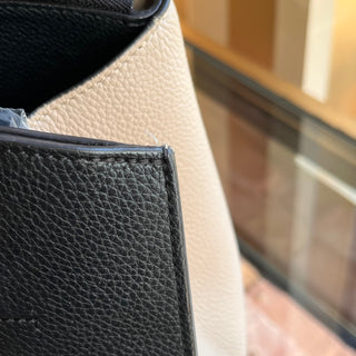 LOUIS VUITTON City Steamer MM Beige Black Two-Tone Tote