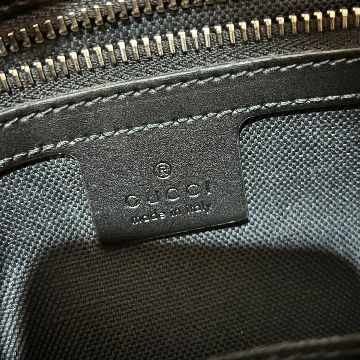 GUCCI Black Grey GG Supreme Canvas Belt Bag