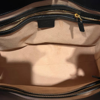 GUCCI 1961 Medium Black Smooth Calfskin Leather Tote Bag