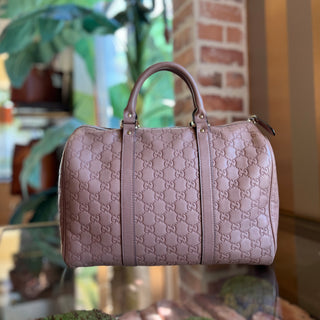 GUCCI Boston Joy Medium Winter Rose Guccissima Satchel